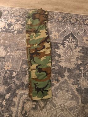 Army BDU vintage Woodland Camo Cargo Pants Sz Medium-Regular hot weather materia